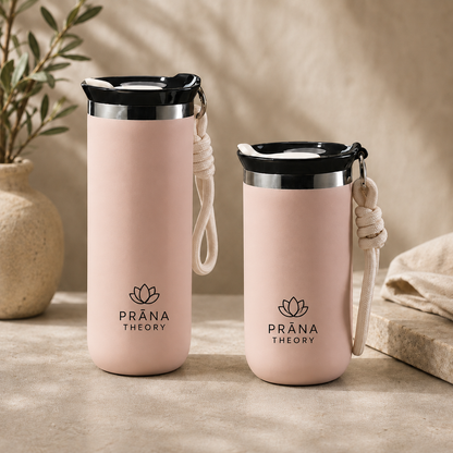 PRĀNA THEORY • Cream Travel Tumbler Duo (350 ml & 500 ml)