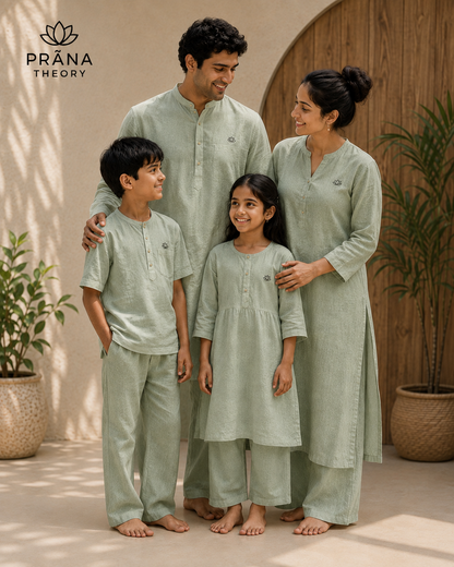 PRĀNA THEORY • Organic Linen Family Bundle
