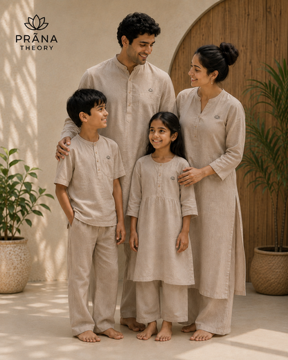 PRĀNA THEORY • Organic Linen Family Bundle