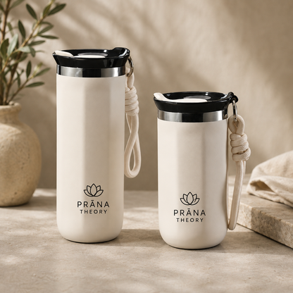PRĀNA THEORY • Cream Travel Tumbler Duo (350 ml & 500 ml)