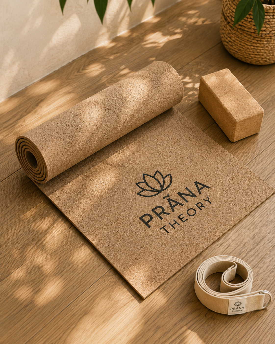 PRĀNA THEORY • Natural Cork Yoga Mat