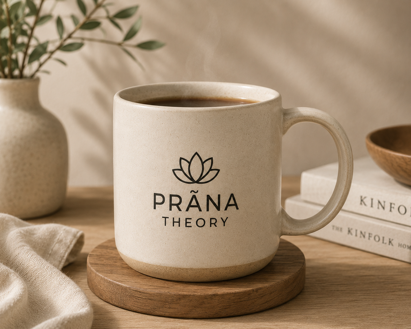 PRĀNA THEORY • Stoneware Mug (350 ml)